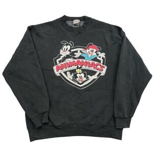 Vintage Animaniacs Warner Bros 1993 Sweatshirt Black Women's Size Large